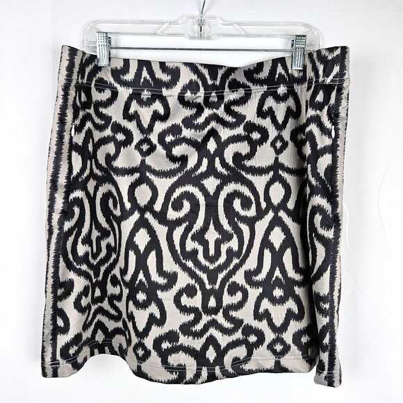 Gretchen Scott Skippy Skort XXL Black Tan Arabesque Stretch Knit - Picture 1 of 10